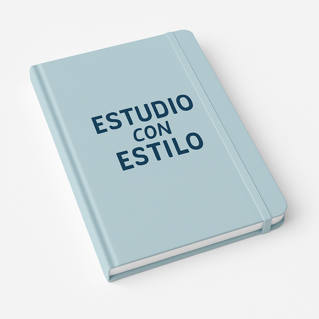 Libreta A5 rayada “Estudio con estilo”